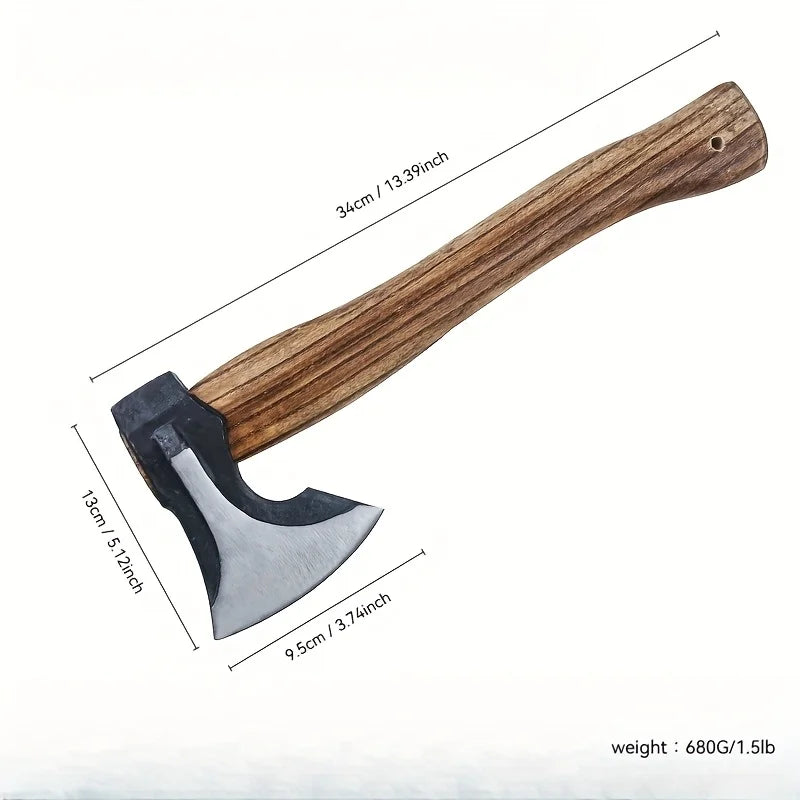 2PCS Professional Firewood Splitting Axe - Anti-Slip Wood Handle & Sharp Blade for Efficient Chopping & Outdoor Adventures