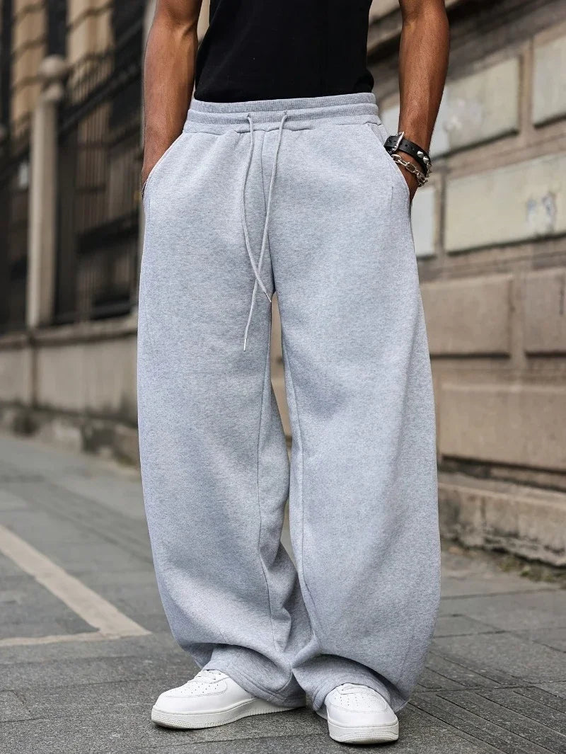 Sweatpants High Street Hip Hop Casual Pants Men Harajuku Y2K Oversized Sport Winter Fall Super Handsome Men's Straight Leg Pants