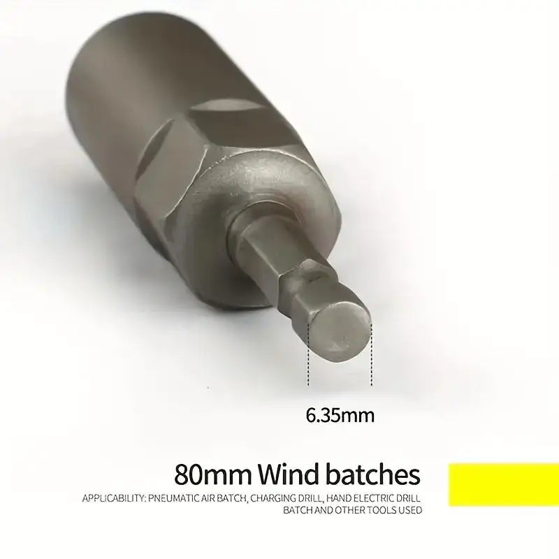 6pcs Magnetic Screwdriver Bit Kit for Electric Drill and Impact Drivers - Long Deep Nut Screw Adapter with Power Tools