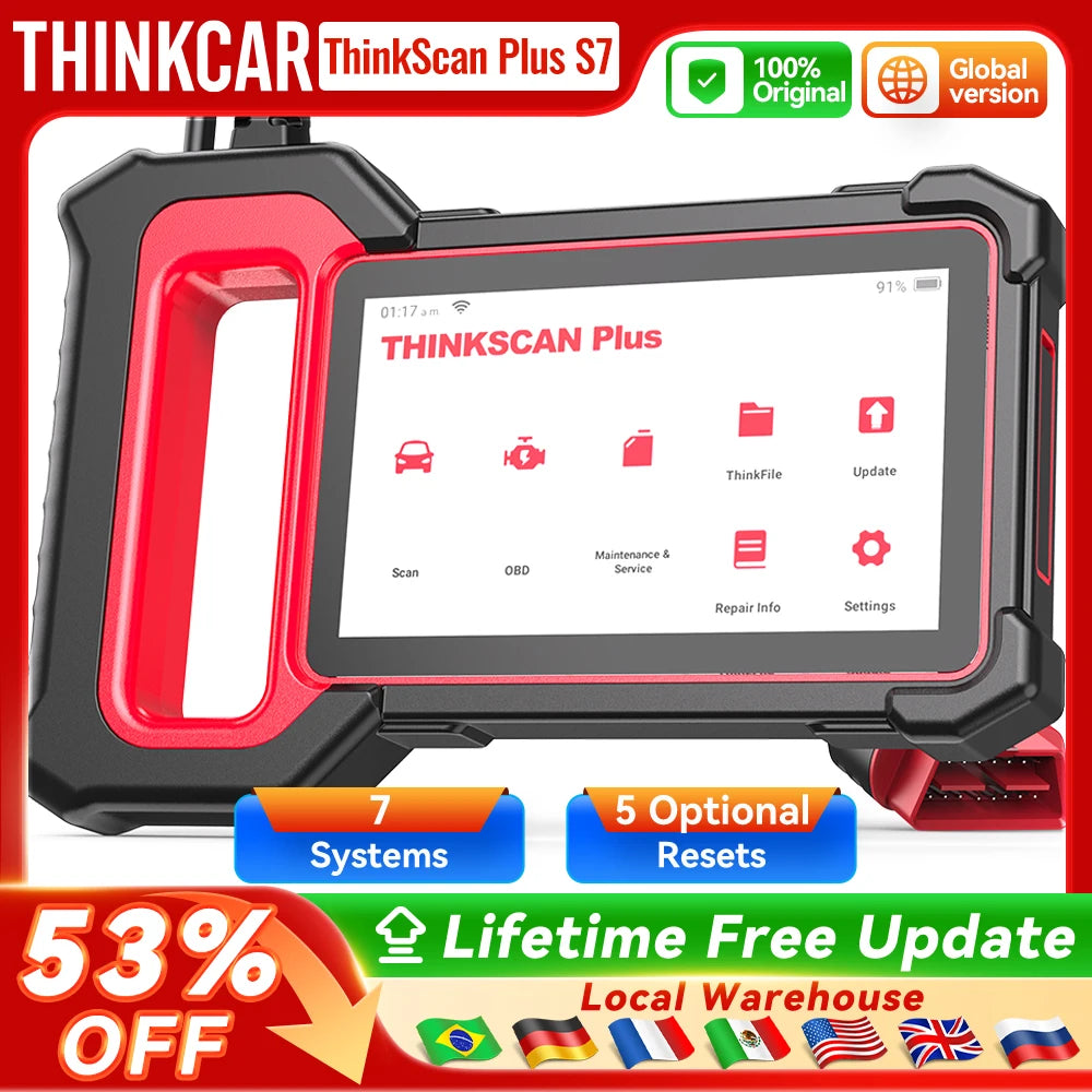 THINKCAR Thinkscan Plus S7 S6 S4 Obd2 Scanner Car Diagnostic Tools Automotivo OBD Scanner DIY Auto Diagnosis Tool Code Reader