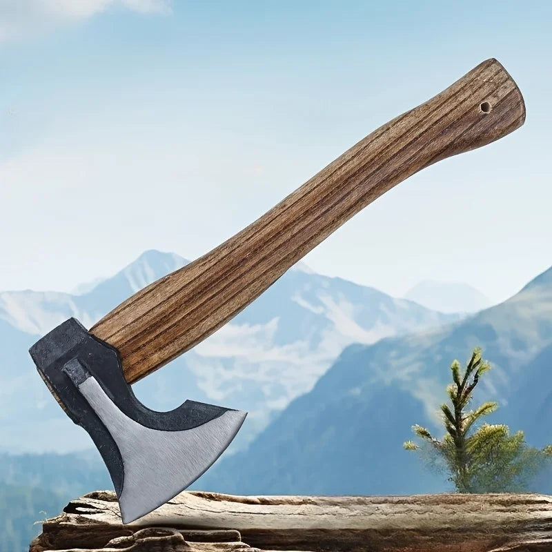 2PCS Professional Firewood Splitting Axe - Anti-Slip Wood Handle & Sharp Blade for Efficient Chopping & Outdoor Adventures