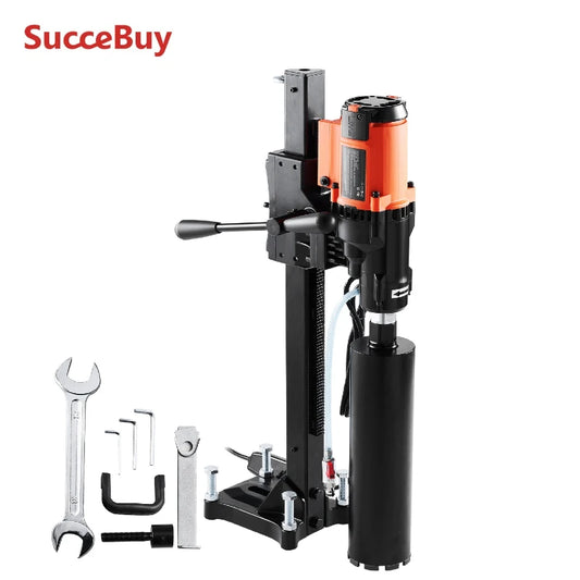 SucceBuy 3200W 750RPM Wet/Dry Diamond Core Drill Machine Concrete Drill Rig Stand Industrial Wet Electric Core Drilling Machine
