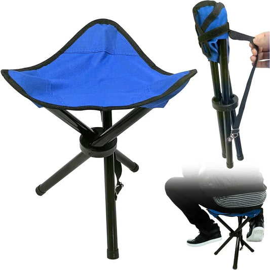Portable Outdoor Folding Camping Stool with 14.6 Height and 300 lbs Weight Capacity Ideal for Camping Fishing Hiking Gardening
