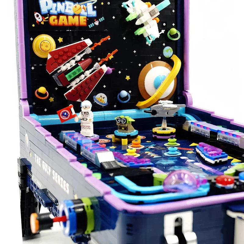 2309PCS Pinball Game Table Building Blocks Toys Assembly Small Particle Machine Model Bricks Toys For Christmas Halloween Gifts