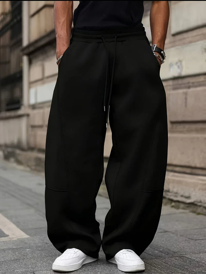 Sweatpants High Street Hip Hop Casual Pants Men Harajuku Y2K Oversized Sport Winter Fall Super Handsome Men's Straight Leg Pants