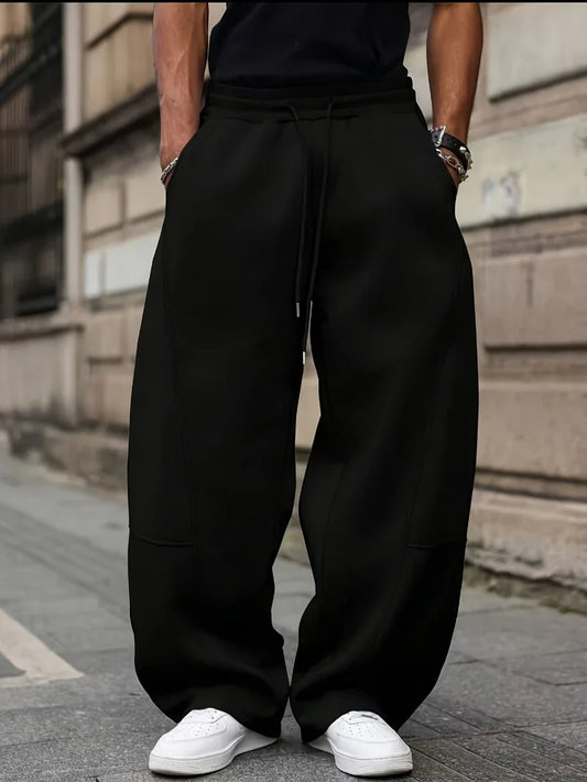 Sweatpants High Street Hip Hop Casual Pants Men Harajuku Y2K Oversized Sport Winter Fall Super Handsome Men's Straight Leg Pants