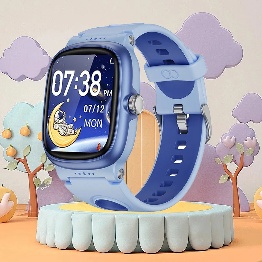 Smart Watch for Children 4-15 Years Old with 20 Games, Camera Control Alarm Clock Music Player Pedometer Birthday Gift (Blue)