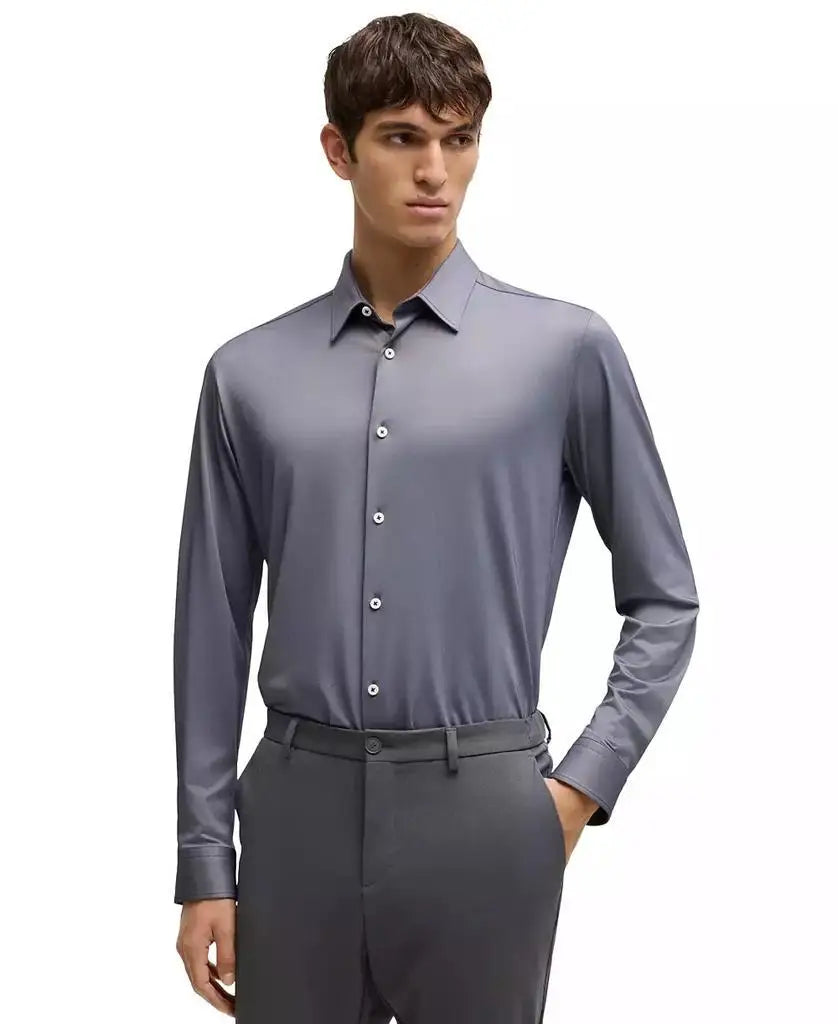 Hugo Boss | Men's Slim-Fit Performance-Stretch Shirt