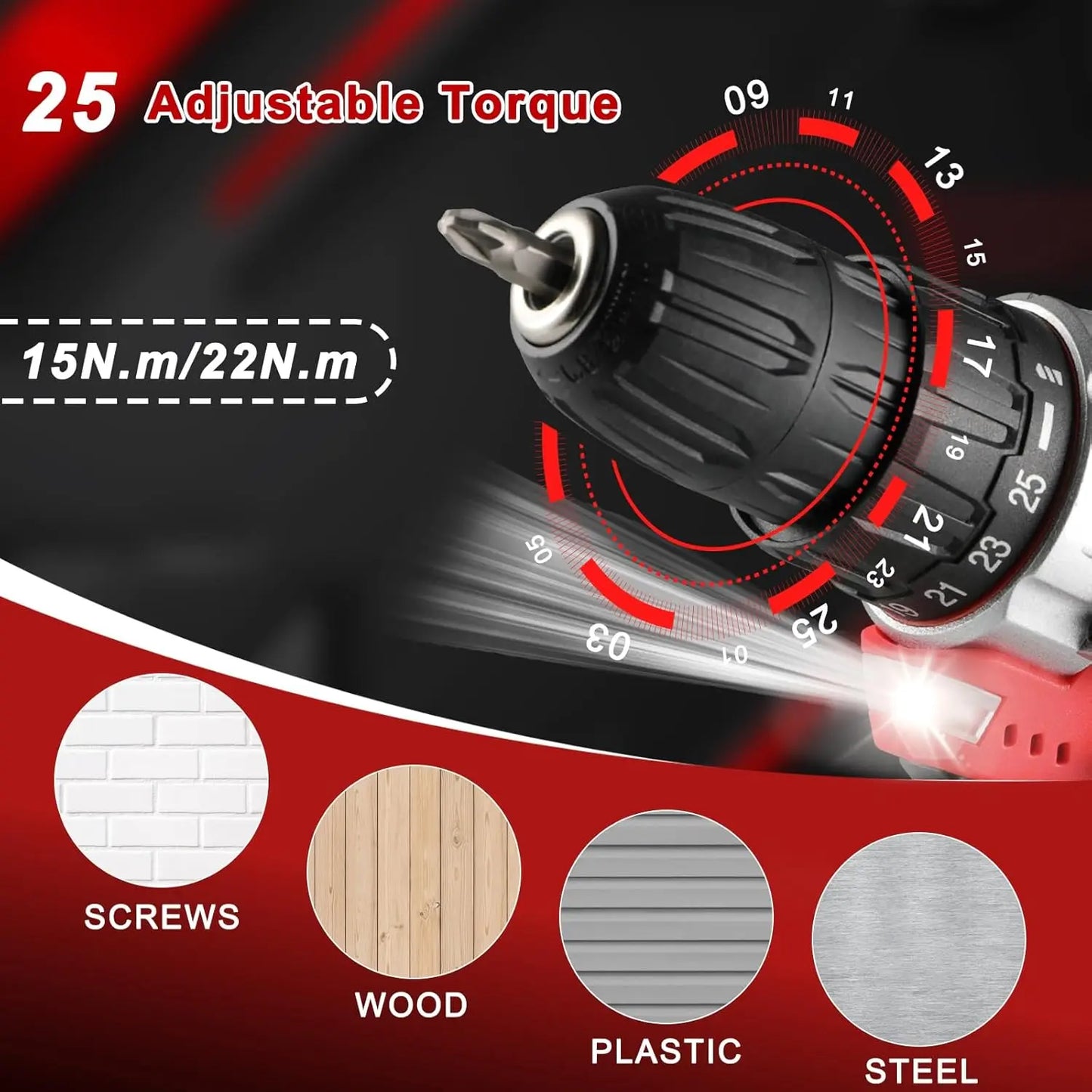 138 Pcs Power Tool Set with 12V Cordless Drill Home DIY Repairs Tool box for Repairs and Maintenance